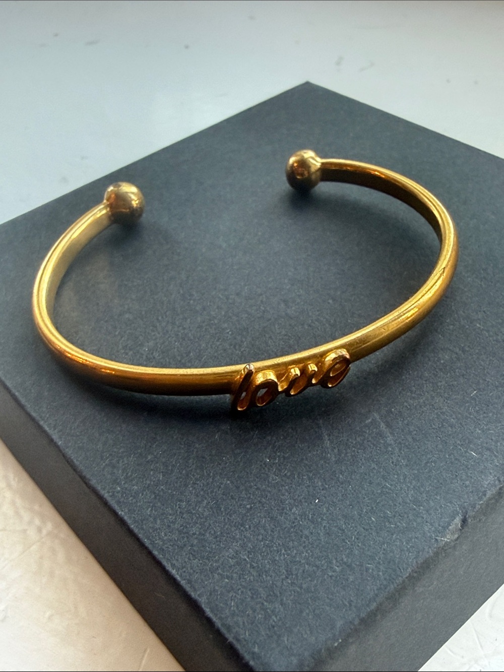 Kate Spade Gold-tone 'Love' Open Cuff Bracelet